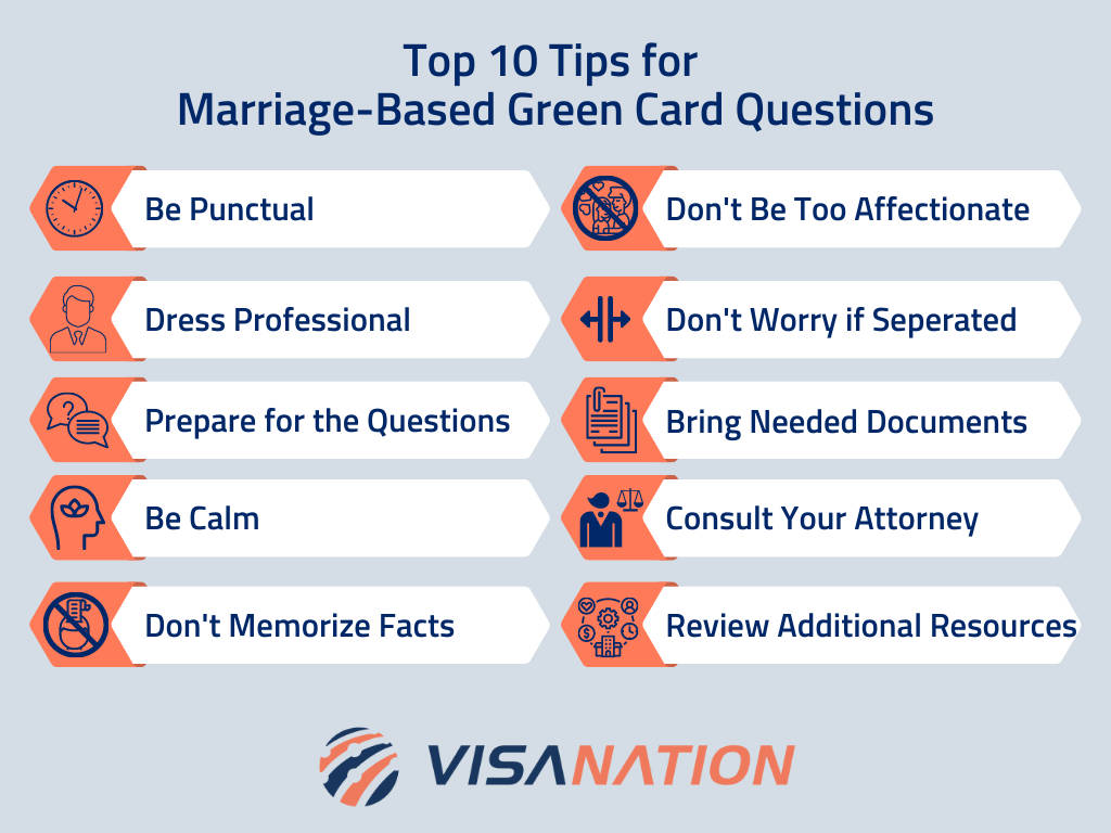 Top Tips For Preparing For A Marriage Based Green Card