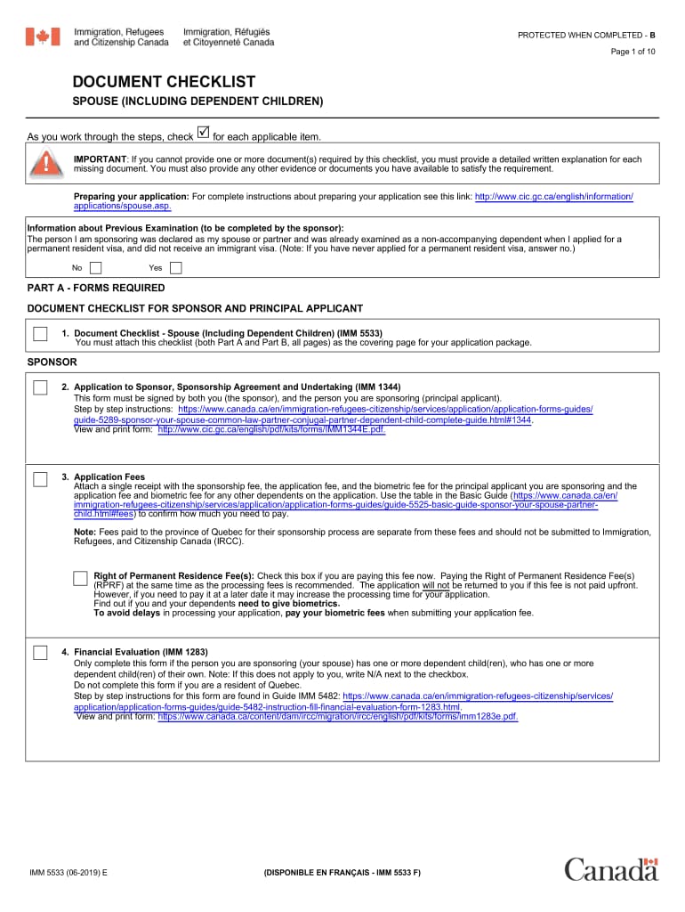 Document Checklist