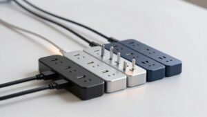 flat plug travel power strips best 2026