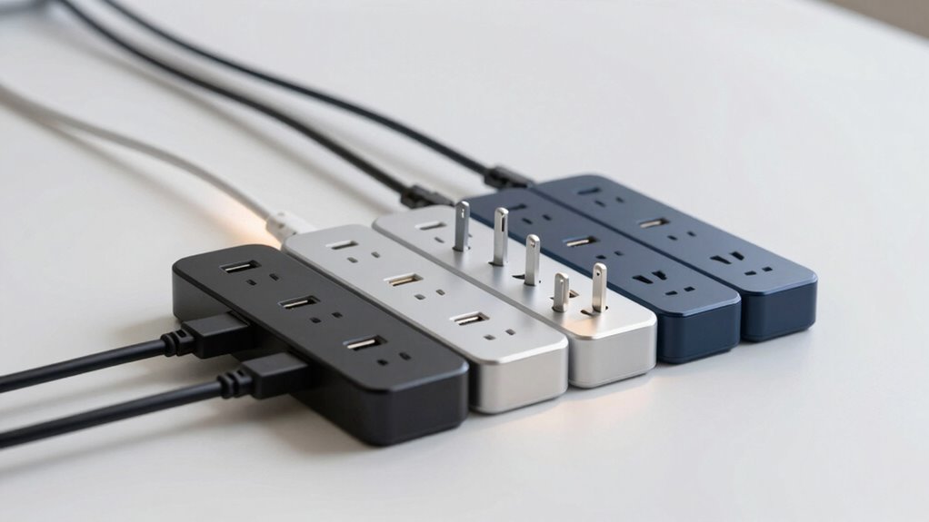 flat plug travel power strips best 2026